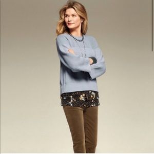 Cabi FairPlay sweater in icy blue